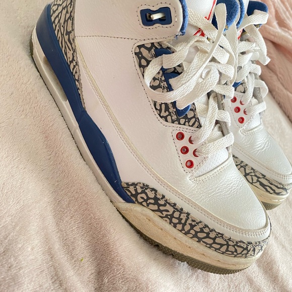Blue red and white Air Jordan 3 Retro OG 'True Blue' 2016 - Picture 5 of 8